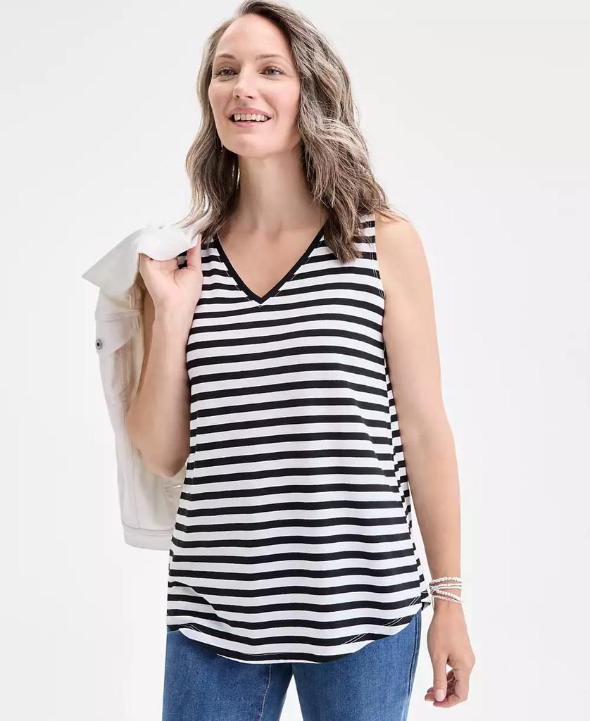 Style & Co Women's Printed V-Neck Tank, Exclusively at Macy's