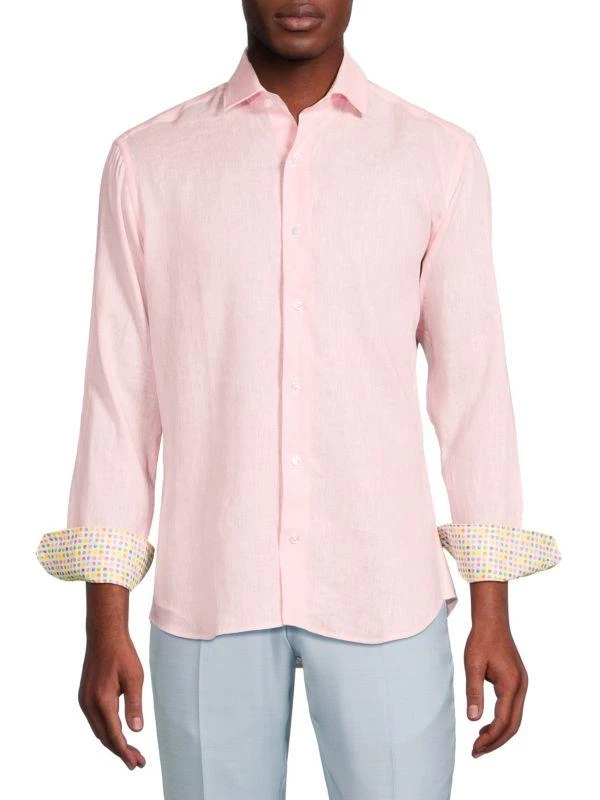 Bertigo Button Down Linen Shirt 1