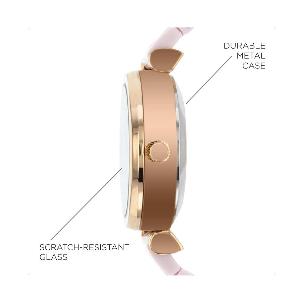 iTouch Connected Women's Hybrid Smartwatch Fitness Tracker: Rose Gold Case with Blush Metal Strap 38mm