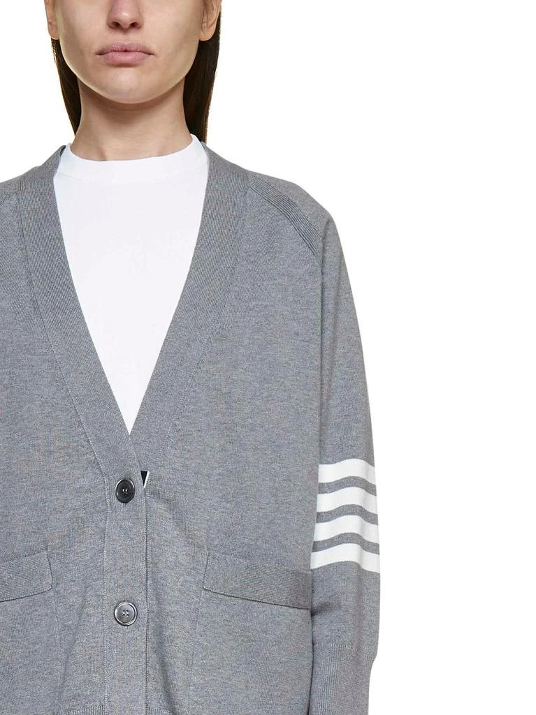 Thom Browne Thom Browne 4-Bar Long Sleeved Knit Cardigan 5