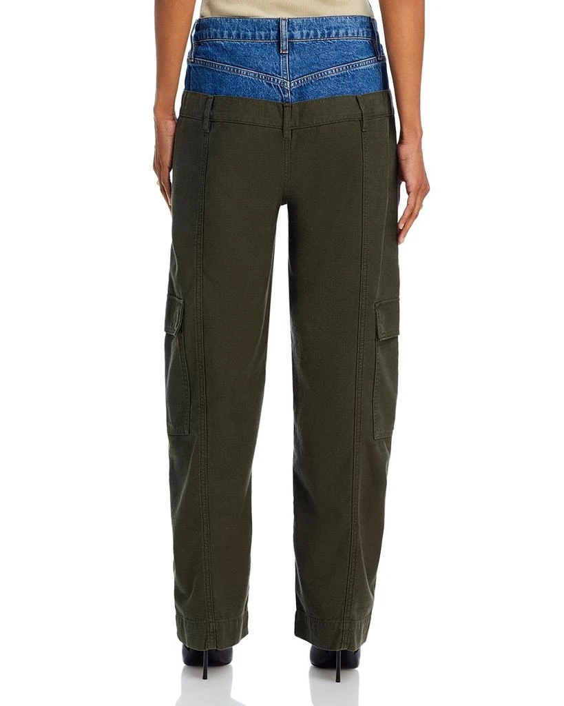 FRAME Le Mix Cargo High Rise Barrel Jeans in Whiplash 3
