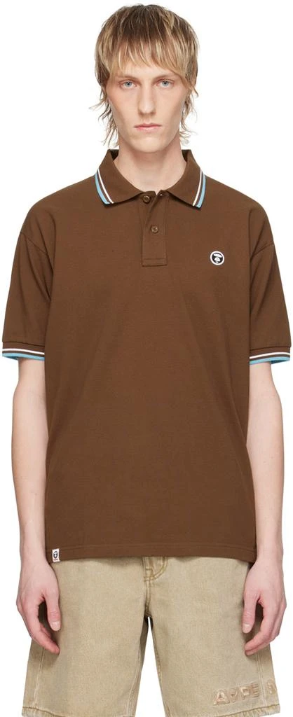 AAPE by A Bathing Ape Brown Patch Polo 1