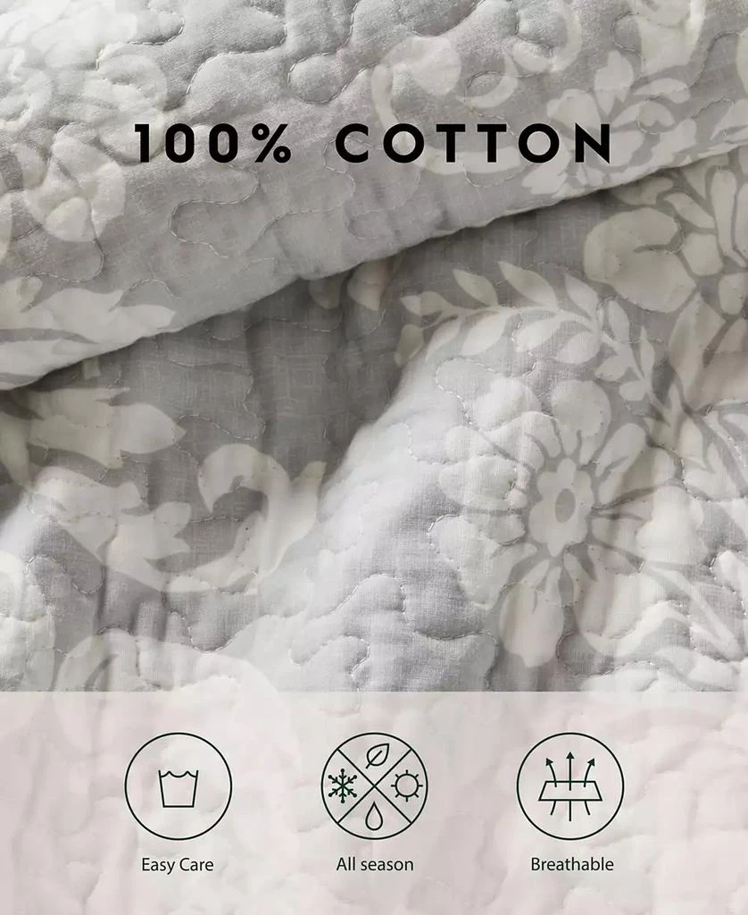 Laura Ashley Venetia Cotton Reversible 3-Pc. Quilt Set 10
