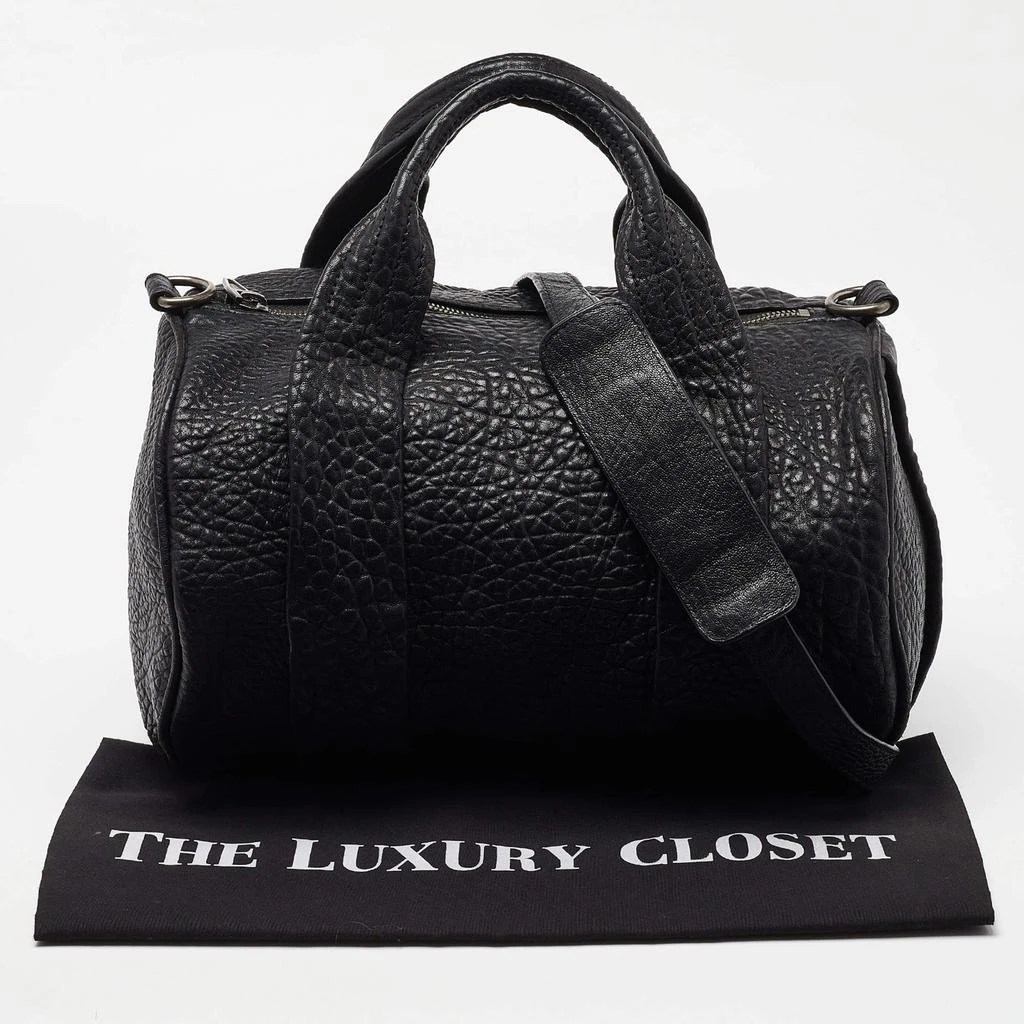 Alexander Wang Alexander Wang Black Pebbled Leather Rocco Duffle Bag 9