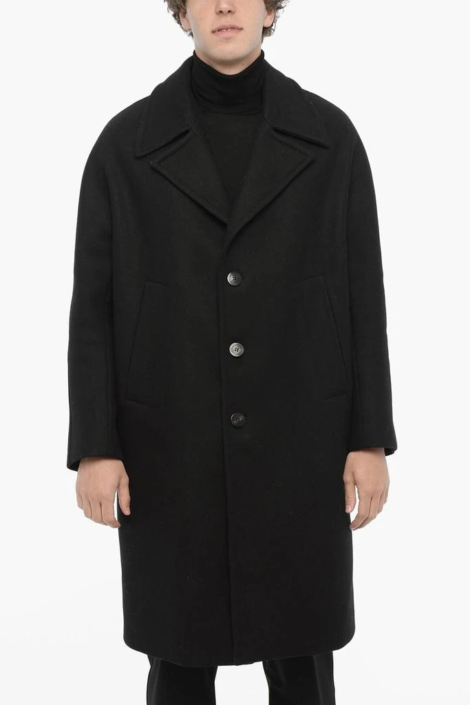 Neil Barrett Wool Blend KIMONO Coat with Flush Pockets 1