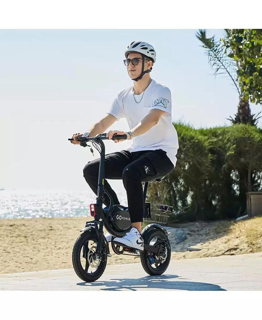 Gopowerbike GoDash Electric Bike | Compact Folding Adult Mini E-Bike | Dual Disc Brakes | Dual Shock Suspension | Throttle and Pedal Assist | 400W Motor | 14” Tires | Up to 30 Mile Range 2