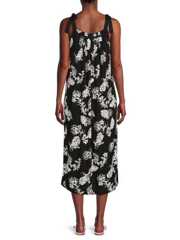 Bobeau Tie Midi Shift Dress