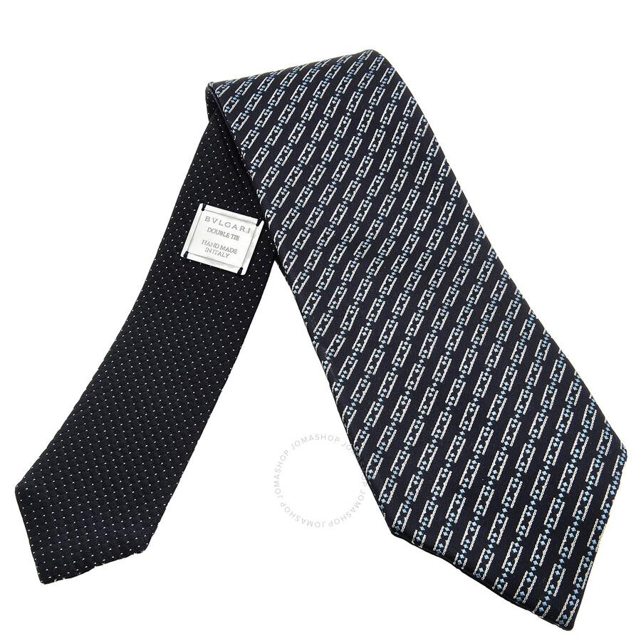 BVLGARI Double Bzero 3D Printed Silk Tie