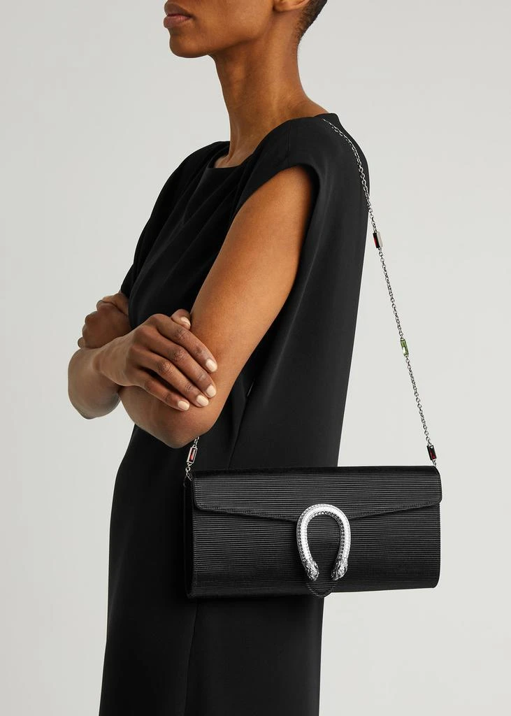 Gucci Dionysus ribbed satin clutch 5