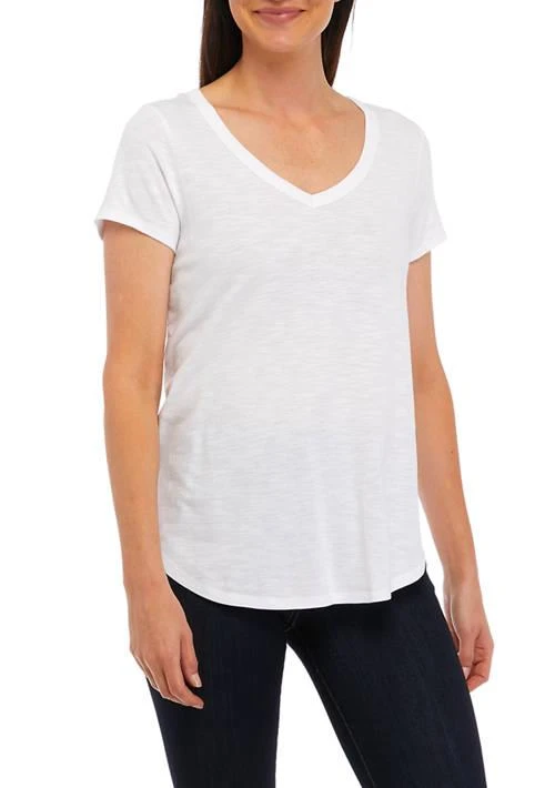 Cupio Womens Solid Slub T Shirt 1