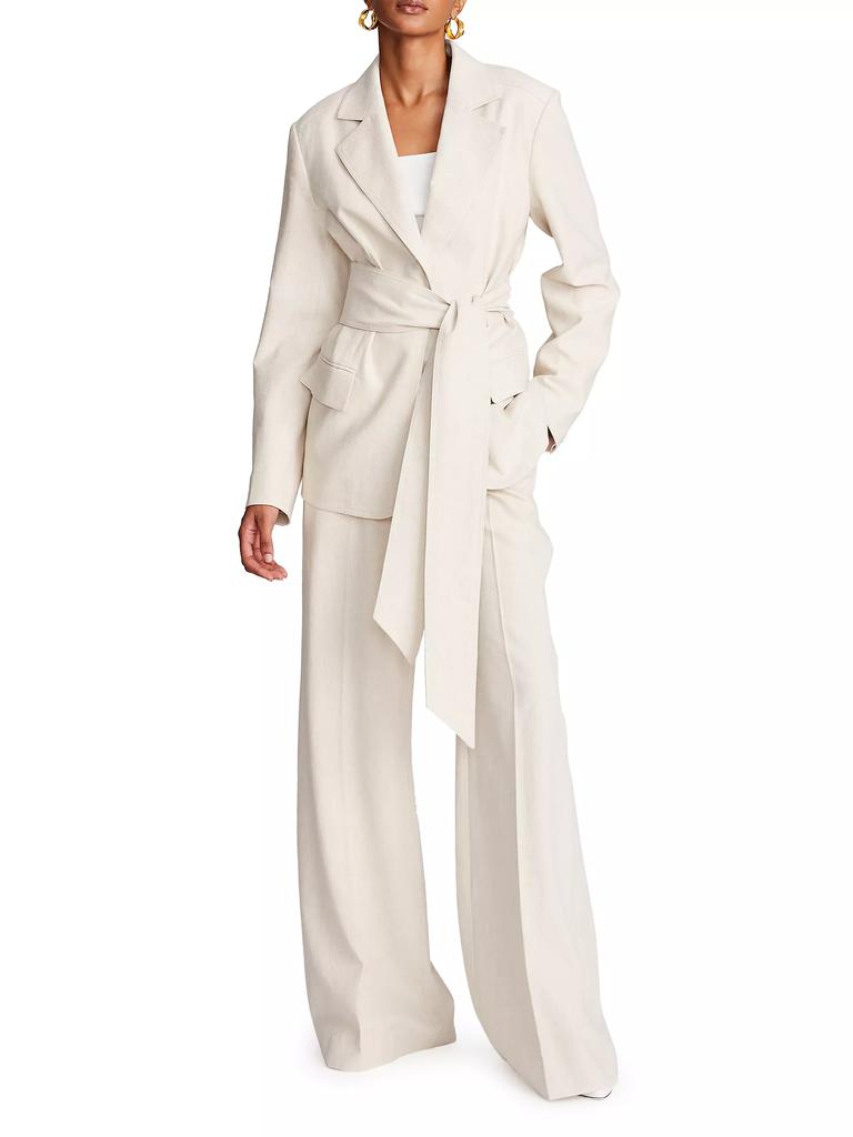 Halston Adley Cotton-Linen Jacket