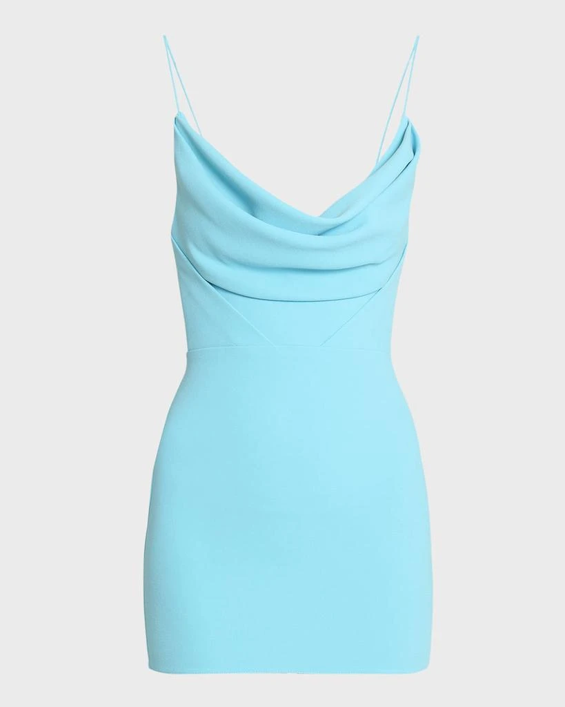 Alex Perry Cowl-Neck Sleeveless Stretch Crepe Mini Dress 1