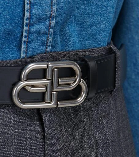 Balenciaga BB Large leather belt 3