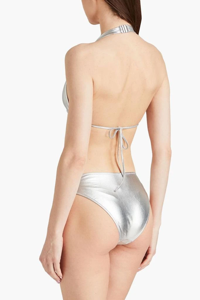 Solid & Striped The Nani metallic triangle bikini top 3