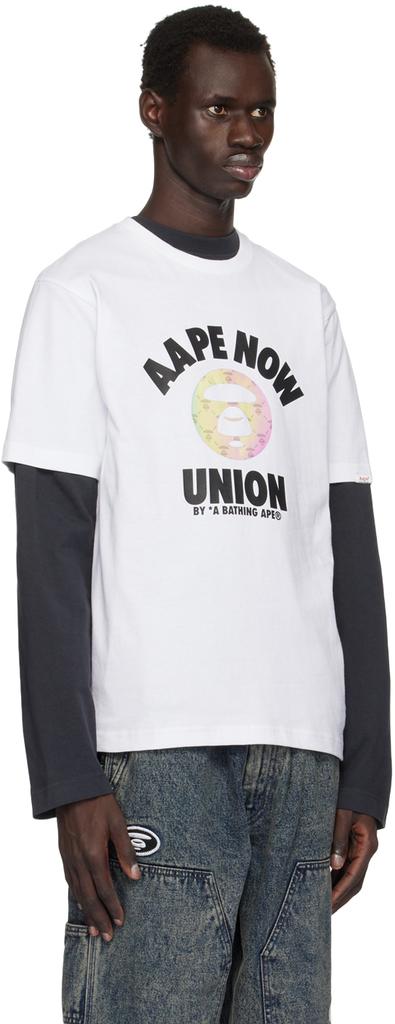 AAPE White 'Union' T-shirt