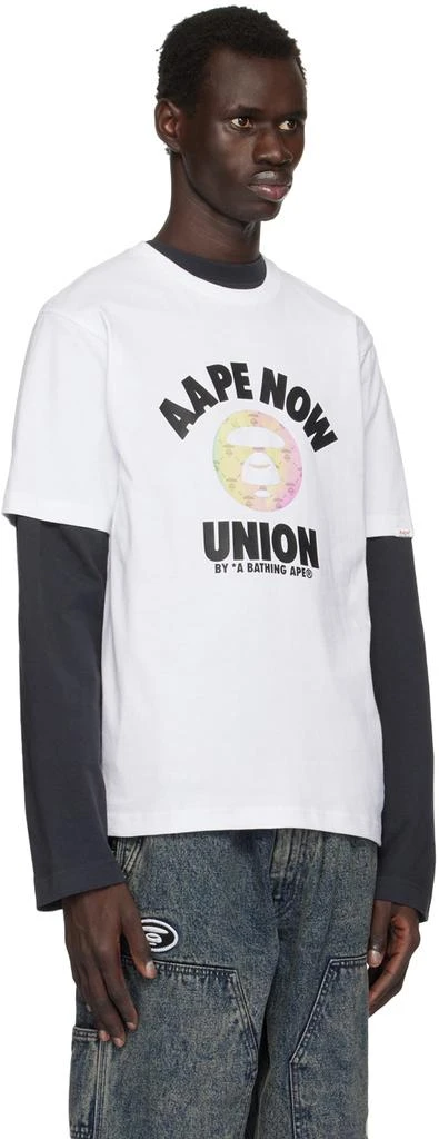 AAPE by A Bathing Ape White 'Union' T-shirt 2