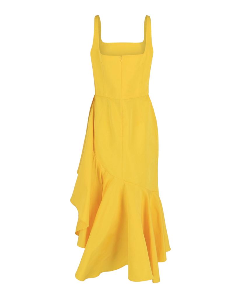 Alexander McQueen Asymmetric Draped Midi Dress