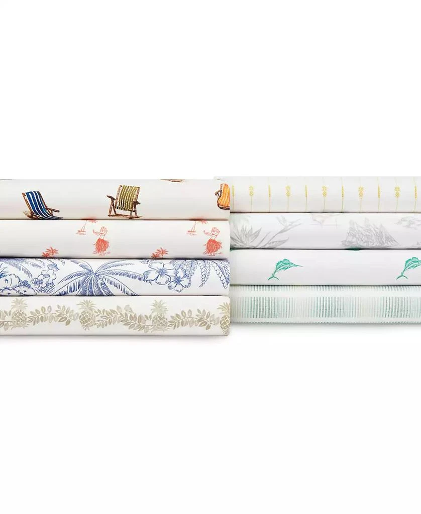 Tommy Bahama Tommy Bahama Beach Chairs Cotton Percale 4 Piece Sheet Set, Queen 3