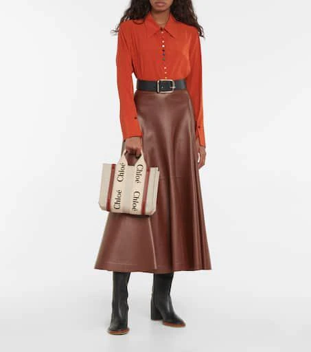 Chloé Woody Small canvas tote 4