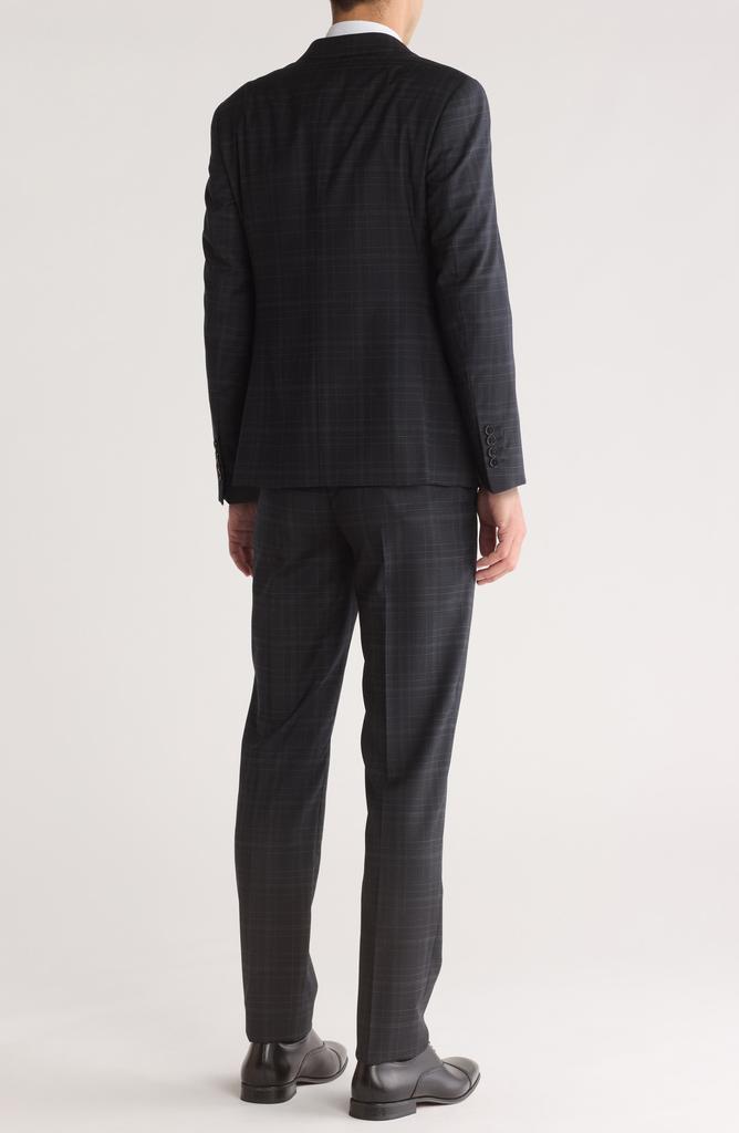 Armani Collezioni Trim Fit Windowpane Wool Suit