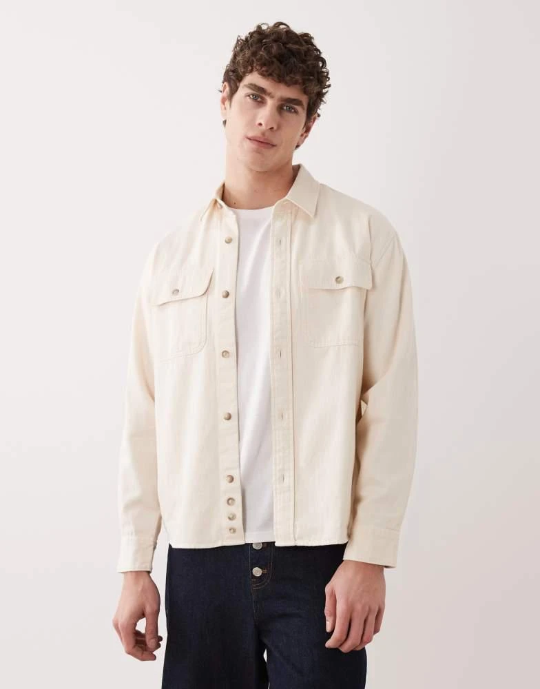 Abercrombie 
Fitch Abercrombie 
Fitch denim overshirt in beige