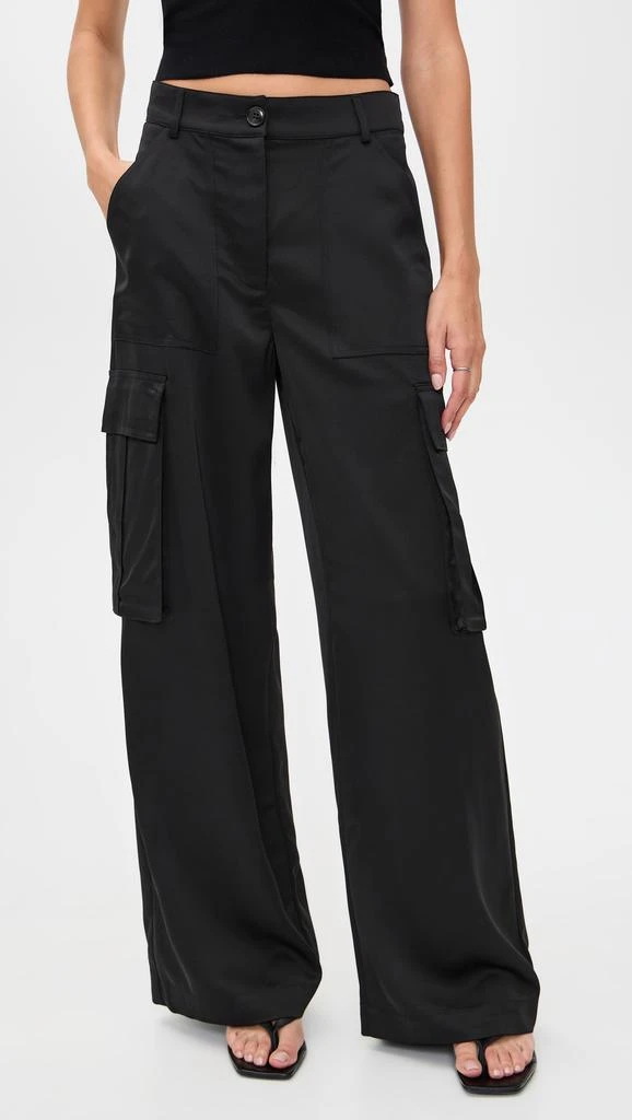 Susana Monaco Satin Cargo Pants 6