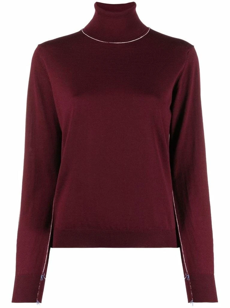 NA Burgundy turtleneck sweater 1