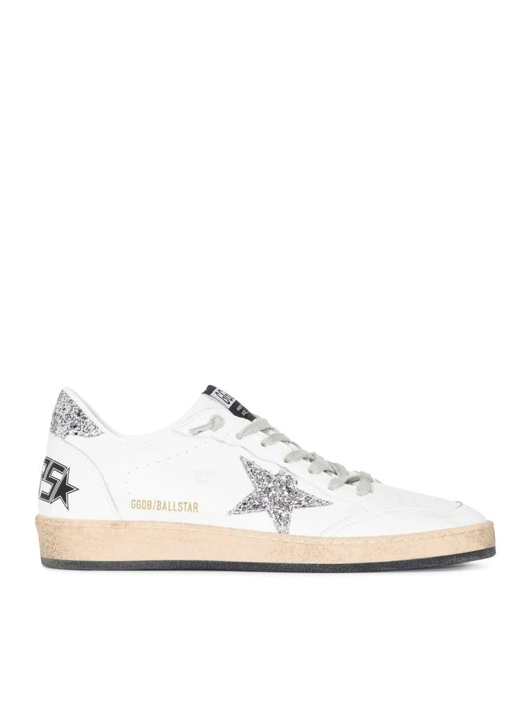 Golden Goose BALLSTAR SNEAKERS IN LEATHER AND GLITTER 1