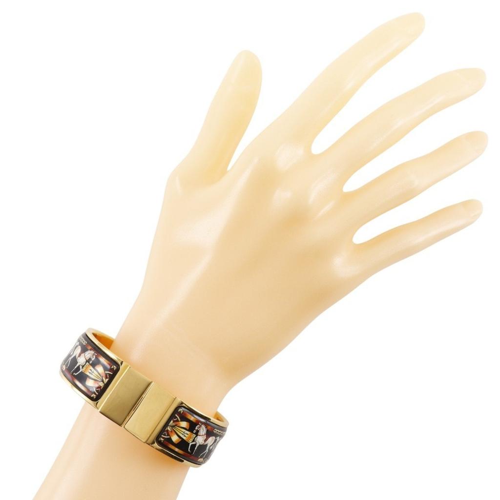 Hermes gold gold Plating Charm Bracelet (Pre-Owned)