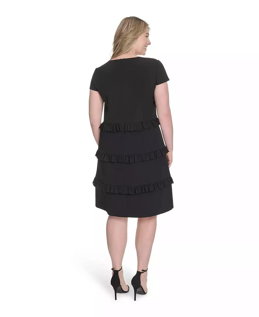 Eliza J Plus Size Stretch Crepe A-Line Dress 4