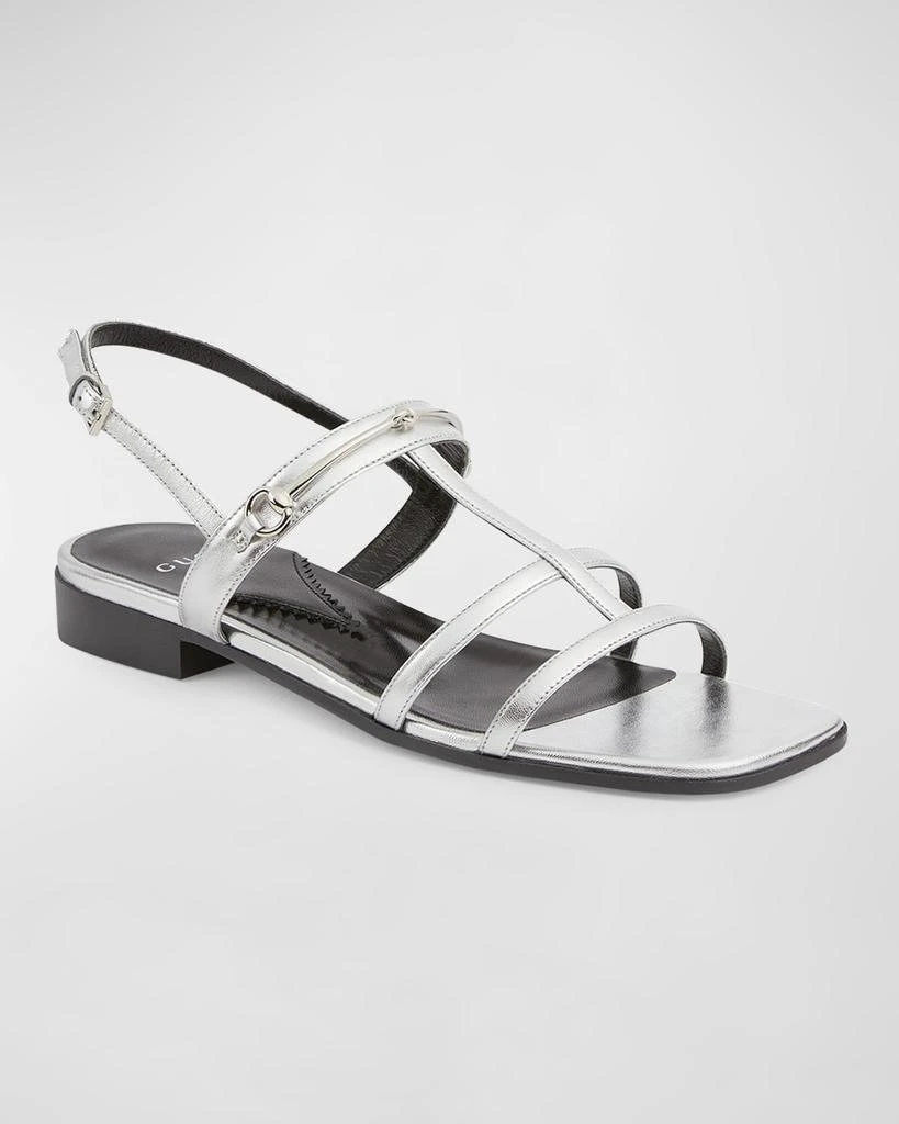 Gucci Divine Leather Slingback Sandals 2