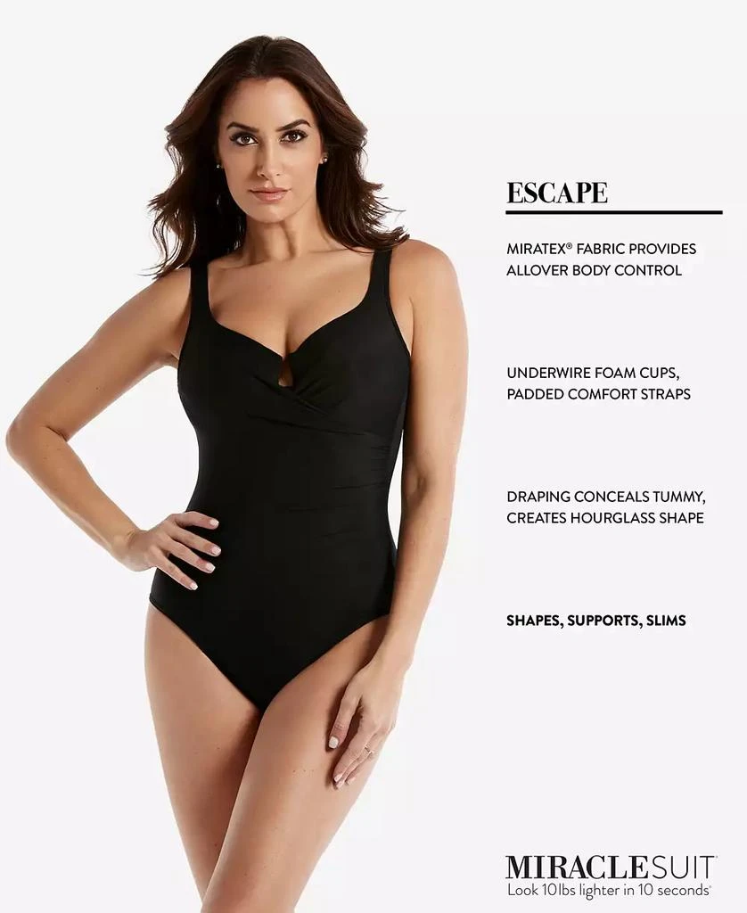 Miraclesuit Plus Size Escape Underwire Allover-Slimming Wrap One-Piece Swimsuit 4