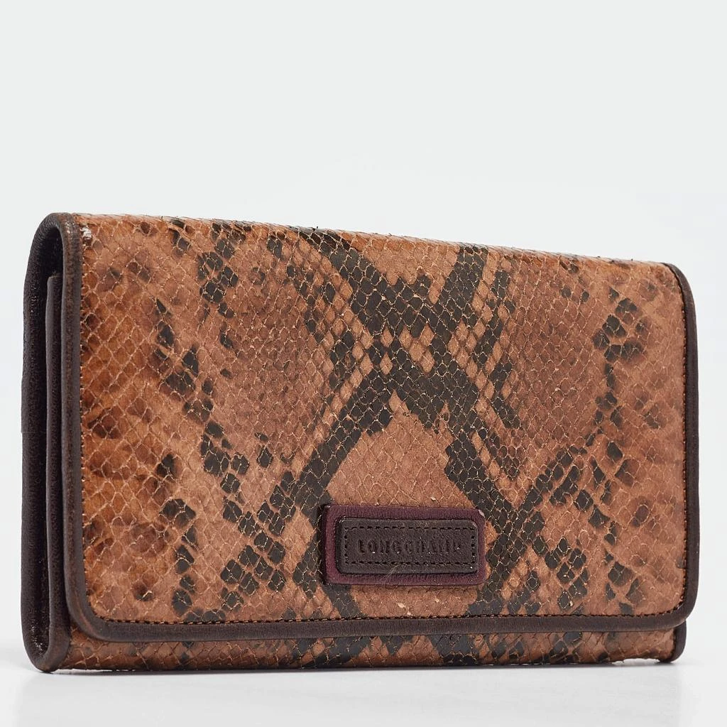 Longchamp Longchamp Multicolor Snakeskin Embossed Leather Continental Wallet 7