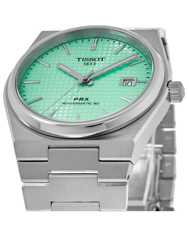 Tissot Tissot PRX Powermatic 80 Automatic Light Green Dial Steel Men's Watch T137.407.11.091.01 2