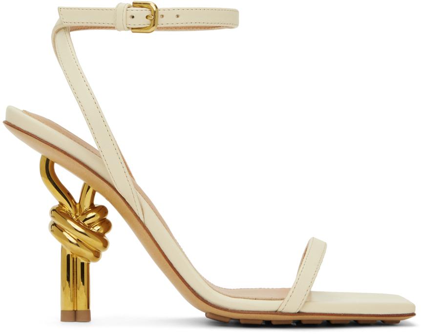 Bottega Veneta Off-White Knot Sandals