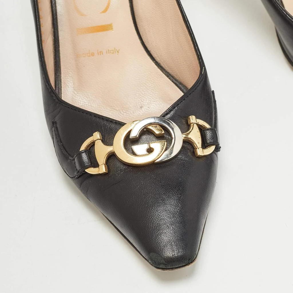 Gucci Gucci Black Leather GG Zumi Pumps Size 37 8