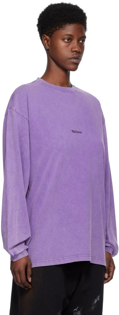 We11done Purple Vintage Horror Long Sleeve T-Shirt 2