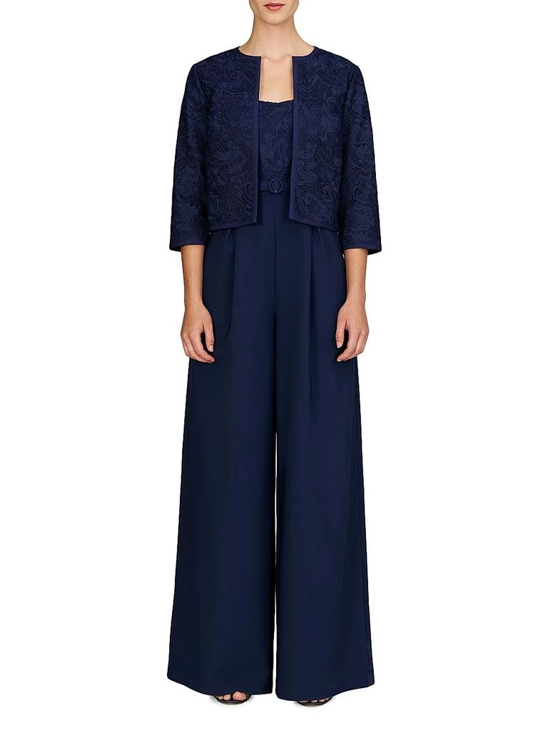 Kay Unger Harper Paisley Lace Crop Jacket 2