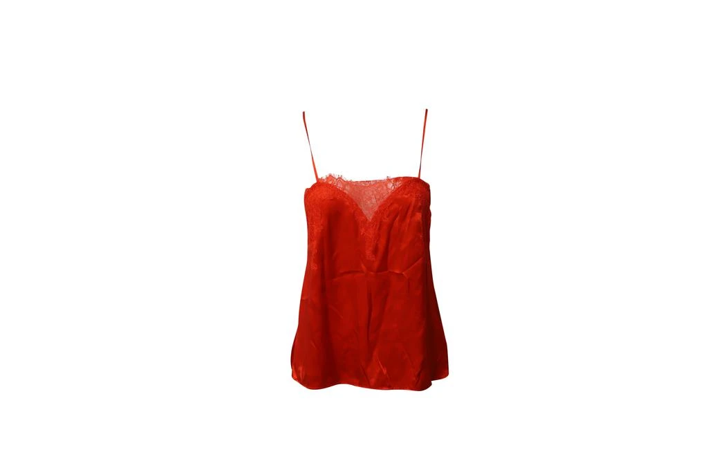 CAMI NYC Lace Camisole in Red Silk 1