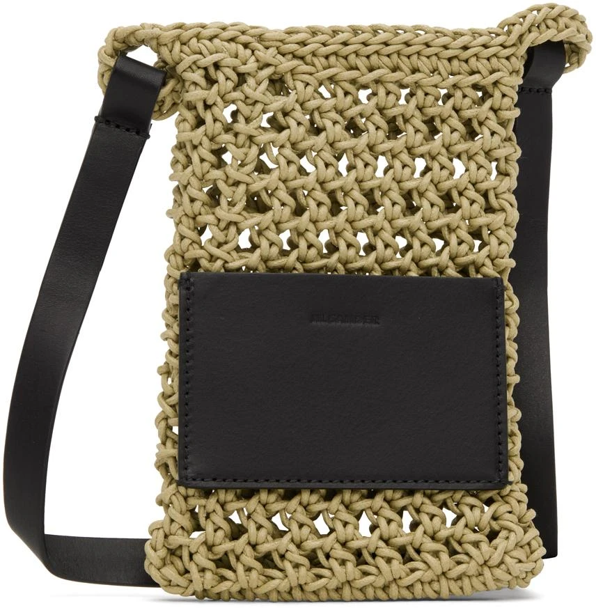 Jil Sander Beige Net Passport Holder 1
