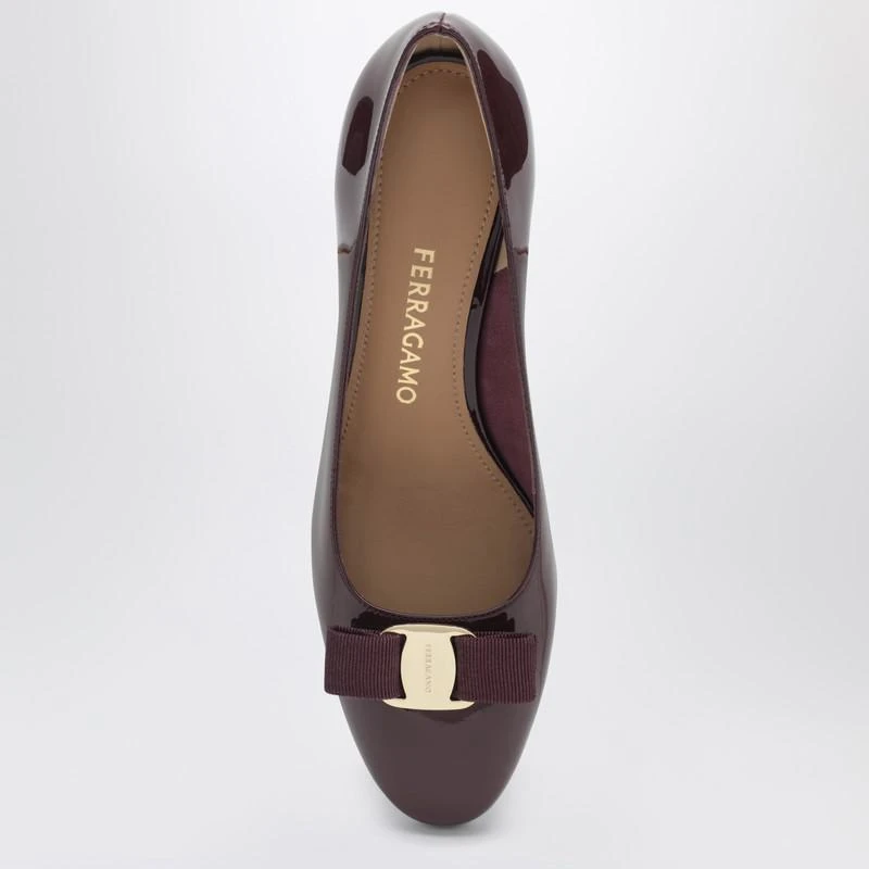 Salvatore Ferragamo Plum Vara Bow Pumps 3
