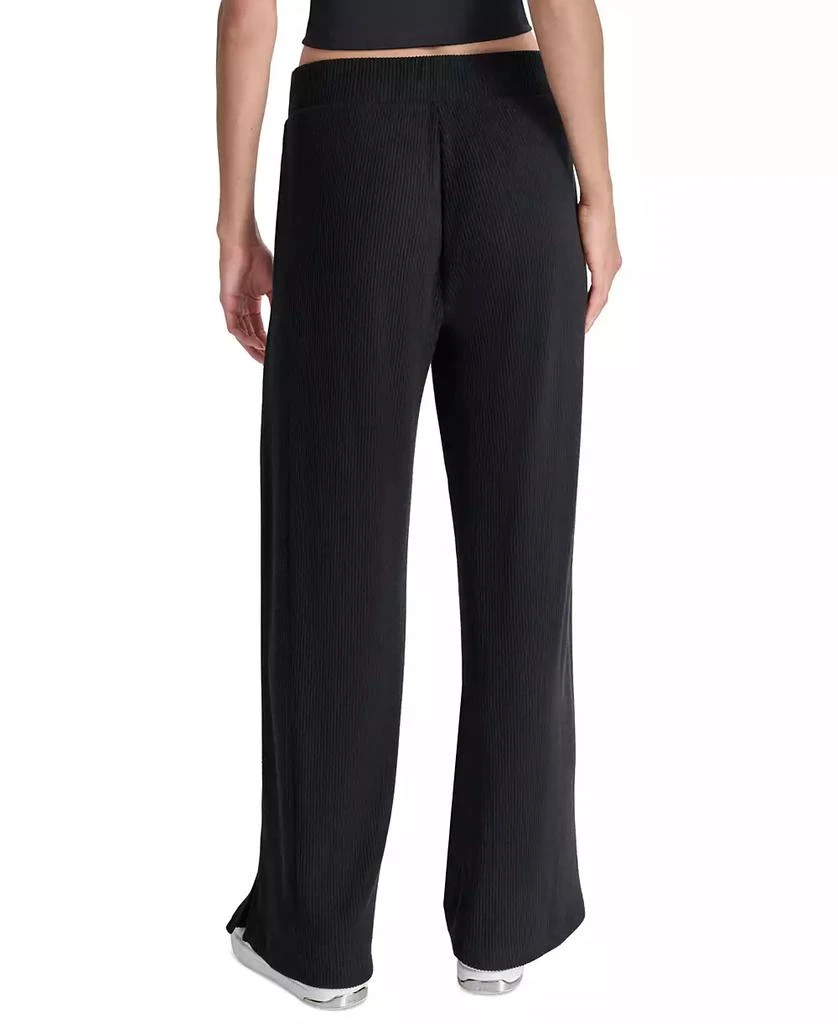 DKNY Women's Brushed Rib-Knit Straight-Leg Pants 5