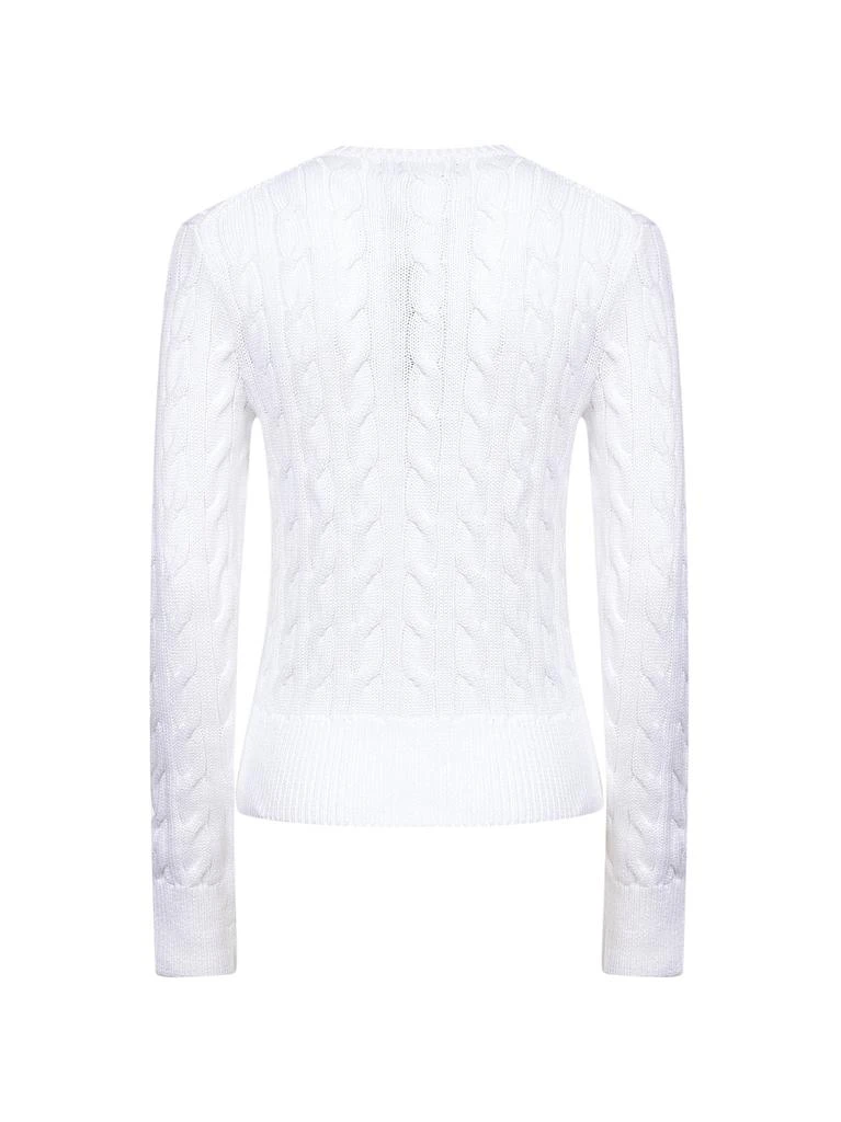 Ralph Lauren POLO RALPH LAUREN | White cable-knit cotton crewneck cardigan | Women | S 2