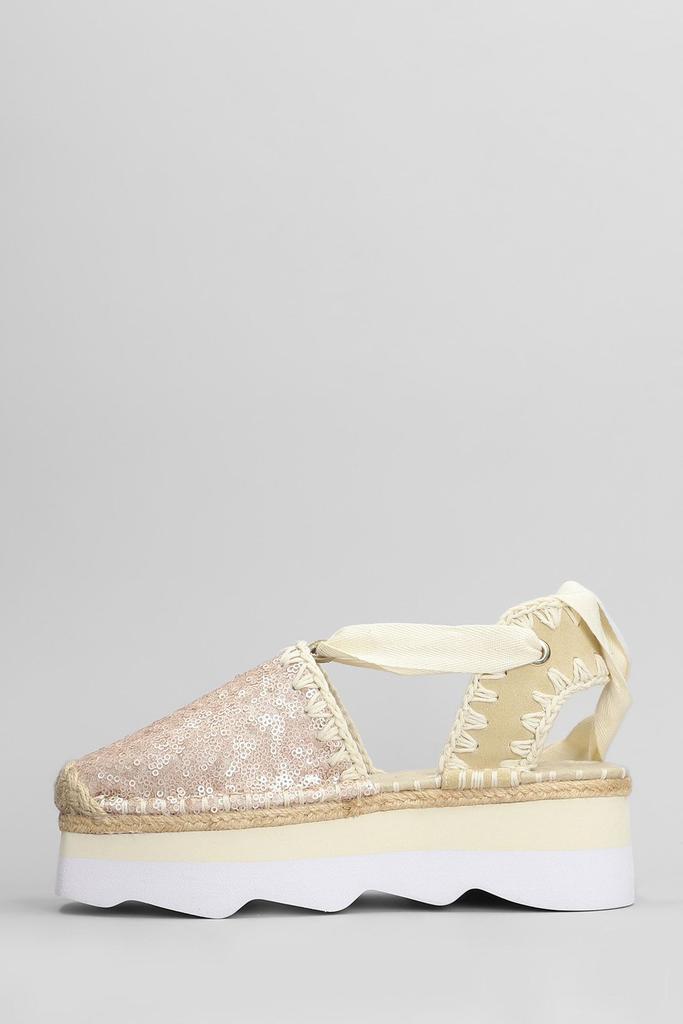 Mou Mou Espa Micro Sequined Sandals