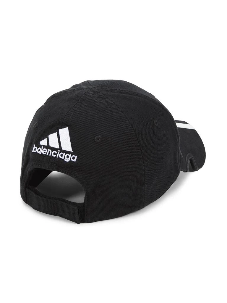 Balenciaga Striped Cotton Baseball Cap 2