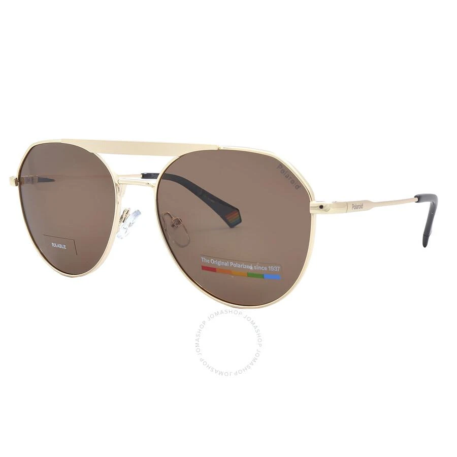 Polaroid Polaroid Polarized Bronze Pilot Unisex Sunglasses PLD 6211/S/X 0J5G/SP 57 3