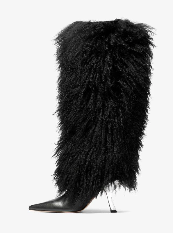 Michael Kors Luna Shearling and Leather Boot 3