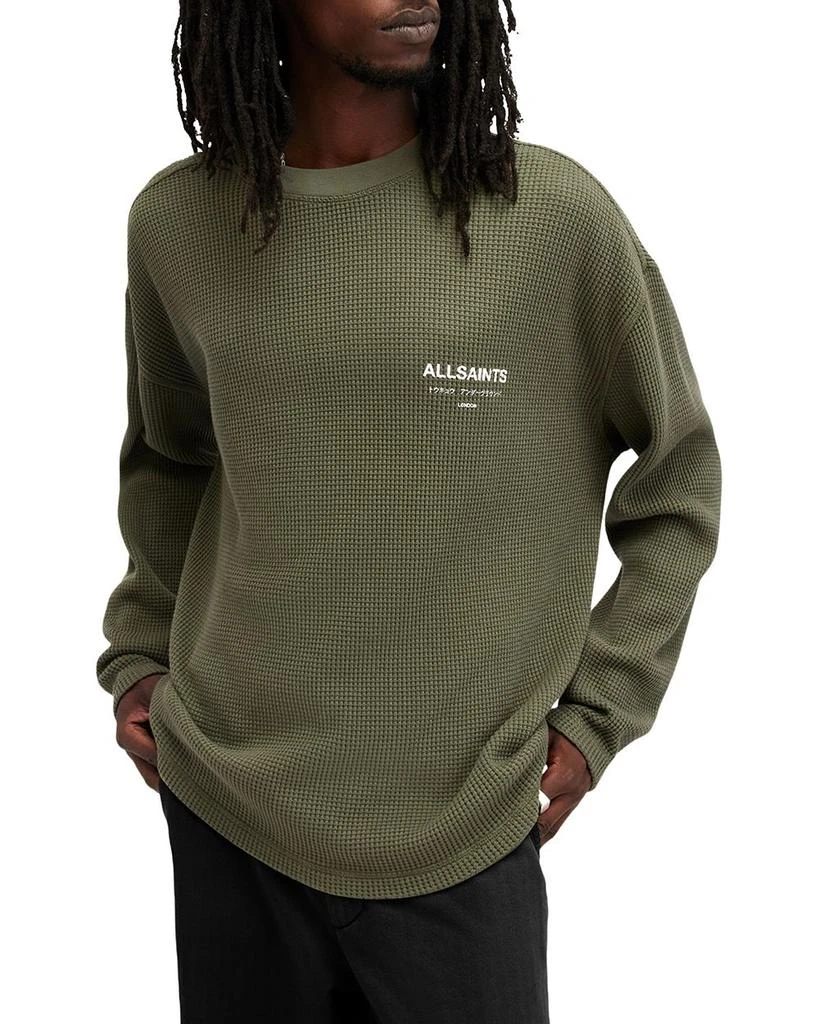 ALL SAINTS Crypt Long Sleeve Waffle Crew 1