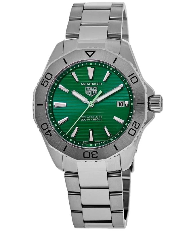 TAG Heuer Tag Heuer Aquaracer Professional 200 Solargraph Quartz Green Dial Steel Men's Watch WBP1115.BA0000 1