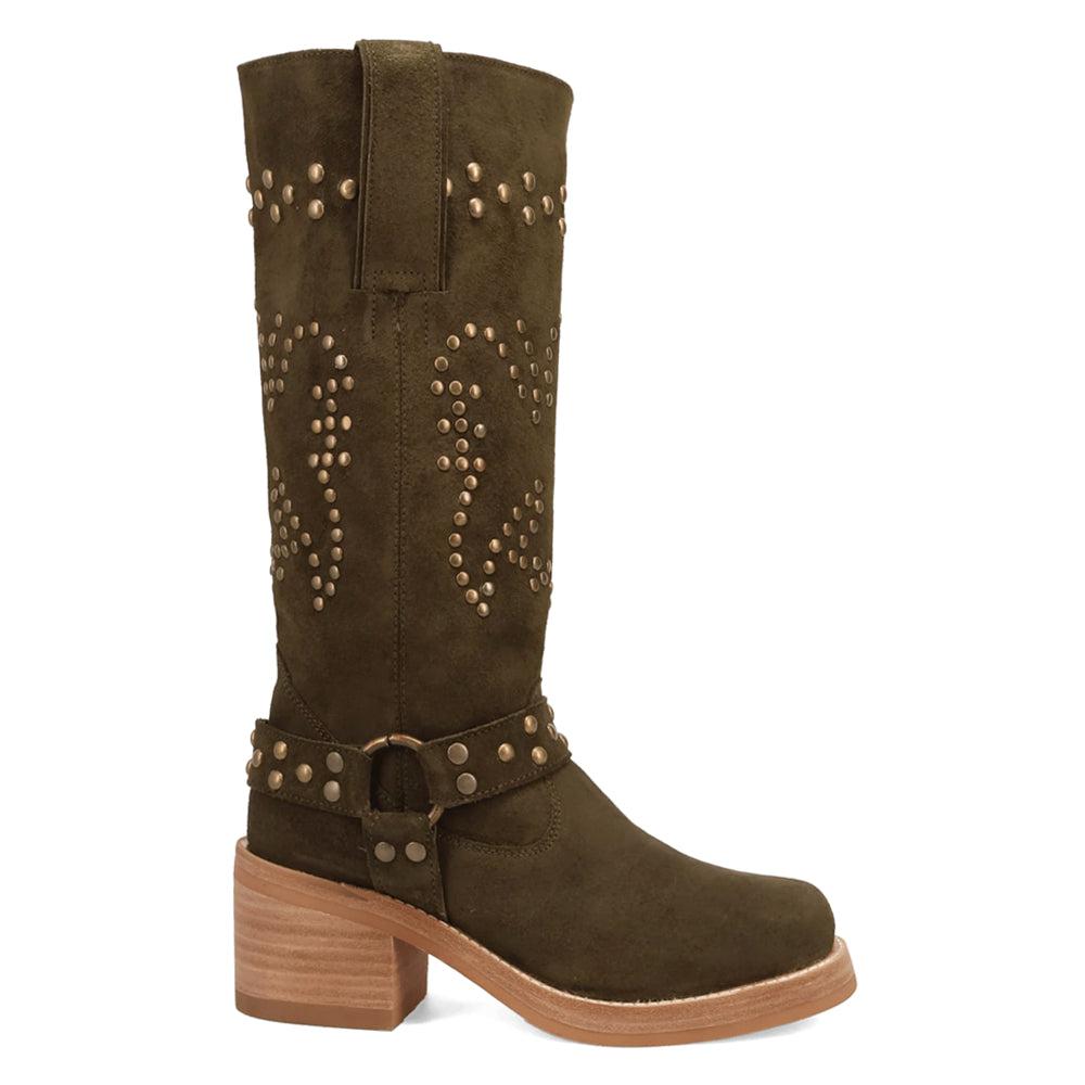 Dingo Troubadour Studded Round Toe Pull On Boots